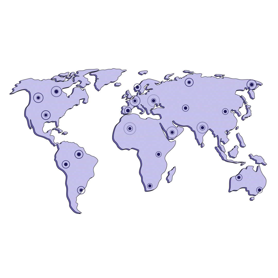Connectivity map for IXT. Offering secure, global coverage out of the box.